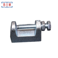 Abrazadera de Viga Tipo C Ajustable para Canal Unistrut de Acero al Carbono Galvanizado Maleable, BIM BIM3035, Diámetro de 0.2-2.5 Pulgadas