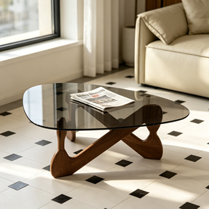 Table basse en bois moderne, design mid-century, faite à la main, multi-usages, durable, OEM/ODM, taille personnalisée disponible, meubles de salon - Product Image 2
