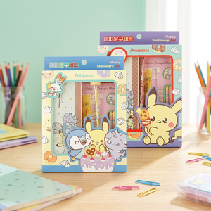 Trousse de papeterie Pillbox Pokemoned Happy Plastic KR Modèle AB0108 – Ensemble crayon, gomme, taille-crayon – Fournitures scolaires essentielles pour enfants – Anime et dessin animé - Product Image 3
