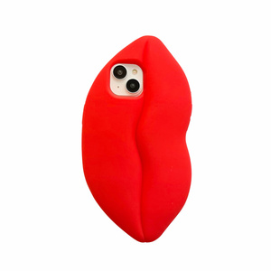 Cover per telefono in Silicone morbido con labbra rosse Creative 3D antiurto per <span class=keywords><strong>iPhone</strong></span> 7 8 <span class=keywords><strong>XR</strong></span> 11 11pro 12 13 14 14pro 15 Pro Max - Product Image 1