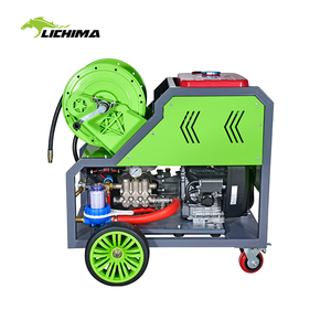 Máquina de limpieza a chorro de gasolina con control remoto, limpiador de desagües y <span class=keywords><strong>manguera</strong></span> de alta presión - Product Image 2