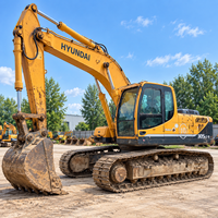 Excavatrice sur chenilles Hyundai 305LC-9 2012 d'occasion, entièrement hydraulique, en promotion pour travaux sur site