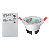 Downlight LED COB dimmable 12W à spectre complet CRI98, réglable en couleur, découpe murale 75mm, référence ETL 5004879