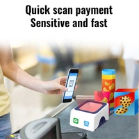 Escáner CMOS 2D Manos Libres JR P10, Lector de Códigos QR de Bajo Perfil para Códigos Dañados o Deformados, Herramienta para Puntos de Venta en Centros Comerciales