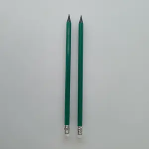 قلم رصاص بلاستيكي بجسم دائري أبيض مطاطي مع قلم رصاص مطاطي يمكن تحديد شعار الفندق حسب الطلب HB قلم رصاص