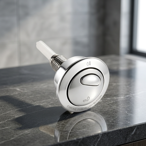 ABS Dual Flush <b>Button</b> Toilet Push <b>Button</b> Replacement Chrome Plated Modern Design Bathroom Hotel Commercial Compatible Optima 49 - Product Image 3