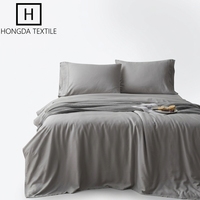 Parure de lit en viscose de bambou 100 % certifiée OEKO Standard, rafraîchissante et respirante, avec housse de couette et drap-housse, taille King Size, vente en gros