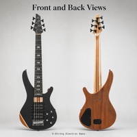 Guitare basse électrique pour enregistrement en studio avec corps en palissandre massif DB-5 Guitare basse professionnelle à 5 cordes
