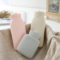 Couverture de bouteille d'eau chaude portable en velours côtelé personnalisée HYX Z-097, mignonne, pour l'hiver, avec taille personnalisée