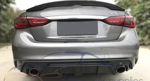 Difusor Trasero Q50 con Luz LED para Infiniti <span class=keywords><strong>Q</strong></span> 2018-2021, Fibra de Carbono de Alta Calidad - Product Image 6