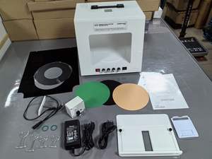 Offre Spéciale Sanoto Boîte à Lumière 20cm 30cm Fond Noir Support Rotatif pour Colliers Boîte Photo avec Plateau Tournant - Product Image 1