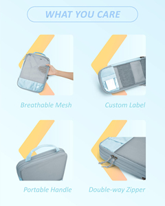 Custom logo Versatile <b>Travel</b> <b>Bag</b> 6 Set Compression Packing Cubes Lightweight Accessories Suitcase Organizer <b>Bags</b> - Product Image 5