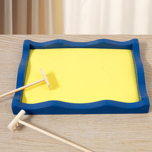 Plateau de <span class=keywords><strong>sable</strong></span> en bois râteau plaque enfants jouet éducatif de haute qualité petit bambou <span class=keywords><strong>Zen</strong></span> jardin décor <span class=keywords><strong>sable</strong></span> râteau Mini ensemble d'outils - Product Image 4