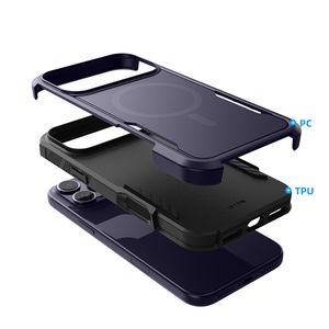 Coque de protection antichoc en TPU et PC pour iPhone 17 18 Pro Max, finition mate, compatible avec la recharge magnétique, vente en gros - Product Image 3