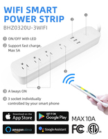 Nouveau Design Wifi Power Wall Extender Desktop Power Office 4 Prises Plug Strip Prise Universelle en Blanc