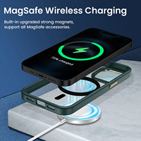 Étui de téléphone de luxe en TPU transparent avec boutons en alliage, design magnétique, étanche, antichoc, respectueux de l'environnement pour 16 Pro Max & 15