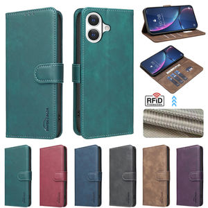 Funda de Cuero Tipo Libro con Bloqueo RFID y Cartera Magnética para iPhone 17 Air 16 <span class=keywords><strong>15</strong></span> 14 13 12 Plus 11 <span class=keywords><strong>Pro</strong></span> X XS XR Max - Product Image 1