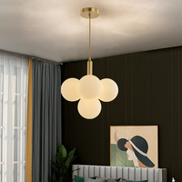 Plafonnier de luxe pendentif moderne boule de verre lustre de plafond lumières pour la décoration de la maison