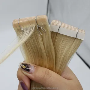 Cinta Remy inyectada rusa de la mejor calidad, extensiones de cabello 100% humano, cintas dobles, suministro de fábrica