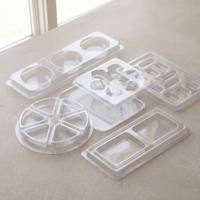 Kotak Kemasan Vakum Plastik PET PVC PS Transparan untuk Sushi, Kue, Camilan, Cokelat, Permen, dan Hadiah