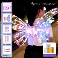 Jouet pour enfants : Accessoire de dos pour bébé ange, ailes de fée mobiles avec ailes de papillon électriques lumineuses