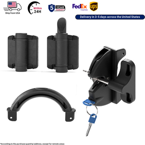 Set di 3 Pezzi per Cerniera e Maniglia per Cancello, in Nylon ad Alta Resistenza, Disponibile negli USA per Cancelli in Legno, Vinile e Metallo - Product Image 1