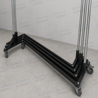Kainice Nestable Z Rack, présentoir à vêtements commercial robuste en métal sur roulettes pour magasin de détail
