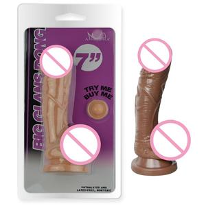 Großer Glans-Dildo mit Realistischem Großem Kopf, TPE-Material, Strukturierter Schaft, Weiches Flexibles Design, Starker Saugnapf-Basis, Wasserdicht - Product Image 4