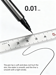 Embout de cheveux fins de 1mm, emballage noir et <span class=keywords><strong>blanc</strong></span>, eyeliner <span class=keywords><strong>liquide</strong></span> imperméable et résistant aux taches, longue durée, 24 h, logo personnalisé - Product Image 4