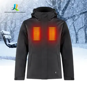 Chaqueta deportiva con capucha y cremallera para mujer, chaqueta personalizada con calefacción para invierno, esquí, talla grande