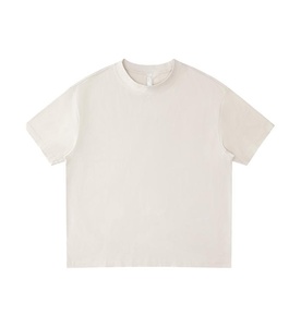 T-shirt unisexe ample en coton respirant pour couple, <span class=keywords><strong>série</strong></span> couleur terre 275g, style streetwear à manches courtes pour homme - Product Image 6