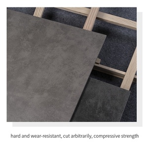 Carrelage de salle de bain moderne 60x60cm effet <span class=keywords><strong>ciment</strong></span> gris foncé, porcelaine mate antidérapante pour sol et mur - Product Image 5