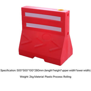 Stok mevcut PE malzeme su dolu trafik bariyeri üç delik ok plastik yol güvenlik bariyeri - Product Image 4