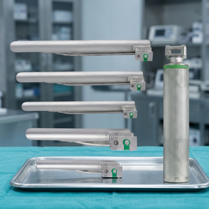 Professional Fiber <b>Optic</b> Laryngoscope Set for Anesthesia Procedures Stainless Steel Medical <b>Instrument</b> Kit - Product Image 3