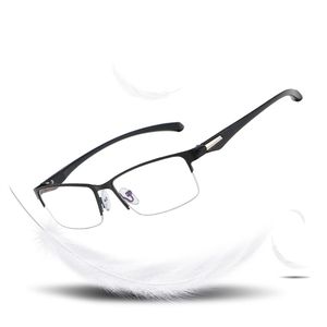 <span class=keywords><strong>Gafas</strong></span> de lectura para hombres, la mejor calidad, hombres de negocios, bloqueadores de luz azul, <span class=keywords><strong>presbicia</strong></span> + 2,00 + 2,50, medio marco negro, rectángulo de Metal - Product Image 3