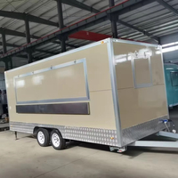 Remorque alimentaire carrée en acier inoxydable et fibre de verre 2026, cuisine complète, camion de restauration rapide, camion de barbecue, camion de glaces, bonbons, chips, hot-dogs, bière
