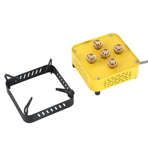 Portátil <span class=keywords><strong>mini</strong></span> cinco queimadores fogão a gás de alta potência aço inoxidável metálico para acampamento ao ar livre curso manual propano/butano uso - Product Image 4