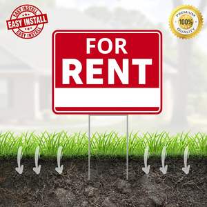 Panneau d'affichage extérieur de qualité supérieure personnalisable 18x24 avec impression UV à 2 faces Panneau de cour <span class=keywords><strong>immobilier</strong></span> avec piquets en métal en H - Product Image 3