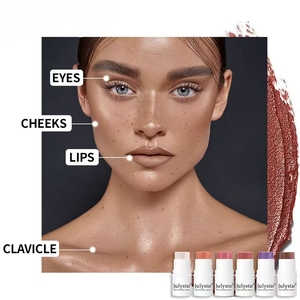 Barra de Rubor Mineral de Larga Duración, Acabado Terciopelo Sedoso, para Rostro, Ojos, <span class=keywords><strong>Labios</strong></span> <span class=keywords><strong>y</strong></span> <span class=keywords><strong>Mejillas</strong></span>, Tono de Piel Claro, Resistente al Agua, Alta Pigmentación, Marca Privada - Product Image 5
