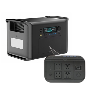 Centrale Électrique Portable 2400W 2048Wh Grande Capacité, Générateur <span class=keywords><strong>Solaire</strong></span> à Batterie Lithium, Alimentation d'Urgence Domestique, Onduleur Pur Sinus pour Voiture - Product Image 1