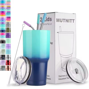 Vaso Térmico Personalizable al por Mayor de 20oz 30oz de Doble Pared de Acero Inoxidable para Café y <span class=keywords><strong>Vino</strong></span> con Pajita y Logotipo Personalizado - Product Image 1