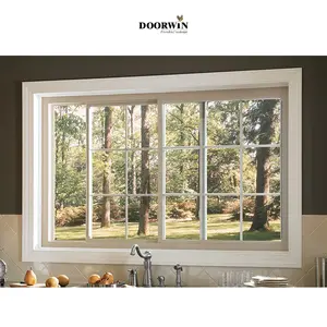 Doorwin现代设计定制推拉窗双层玻璃钢化玻璃窗飓风冲击铝推拉窗