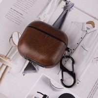 Convient pour AirPods 4 étui de protection en cuir Apple 4ème génération PC + étui de protection en cuir PU en stock