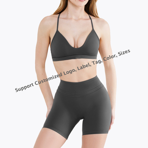 <span class=keywords><strong>Ensemble</strong></span> de <span class=keywords><strong>sport</strong></span> pour femmes, soutien-gorge de yoga et <span class=keywords><strong>short</strong></span> à séchage rapide, motif uni, vêtements de <span class=keywords><strong>sport</strong></span> respirants, écologiques, <span class=keywords><strong>ensemble</strong></span> de 2 shorts - Product Image 1