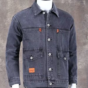 Men Loose <strong>Fitting</strong> Clothing Clothes <strong>Slim</strong> Fit Casual Workwear Denim Coat <strong>Jackets</strong> - Product Image 6