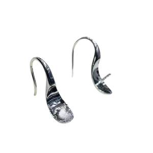 22522 Accesorios de Perlas DIY, Plata S925, Gancho para Oreja, Bandeja Vacía, Edición Gruesa, Joyería de Plata, Pendientes con Cuentas de 11-15 mm - Product Image 5