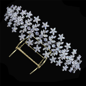 RE4148-tiara de princesa con zirconia cúbica para mujer, accesorios para el cabello para novia - Product Image 1