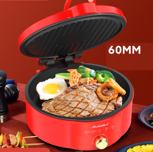 MLD 2026 Poêle électrique en aluminium tendance, plus profonde, 28 cm, cuisine, poêle à frire double face, plat à pâtisserie, plat à fondue, gril, crêpière - Product Image 2