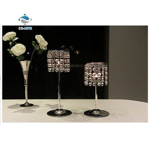 2015 bonne qualité maison décoration de table chandelier en cristal blanc - Product Image 1