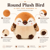 Jouet en peluche d'oiseau sur mesure de grande taille, personnalisé, doux et câlin, fabriqué en usine